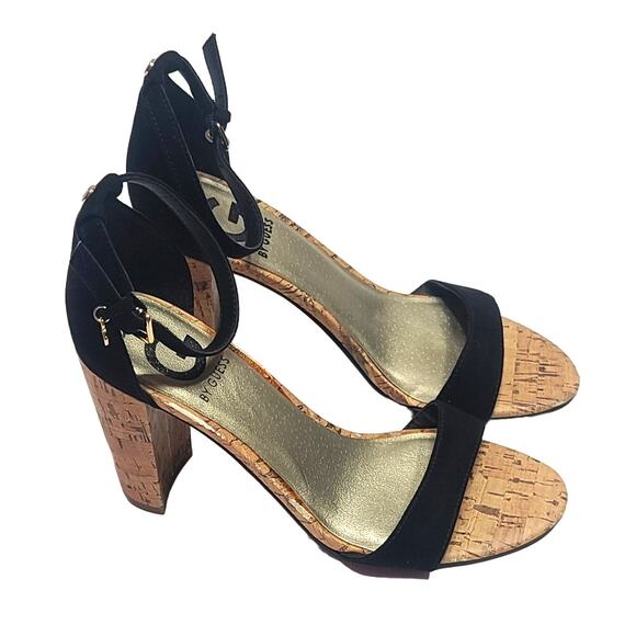 G by Guess Shoes - G by Guess Shantel chunky heel black sandals women's 6.5